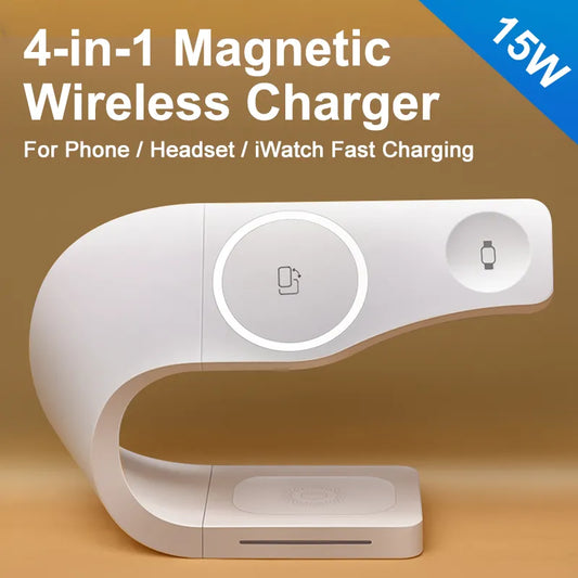 4 in 1 REMAX Magnetic Wireless Charger Stand 15W