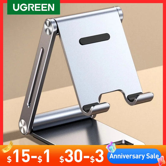 UGREEN Phone Holder Stand Aluminum Cell Phone Stand Tablet Stand Support Mobile Phone For iPhone 15 14 13 Pro Max Xiaomi Samsung