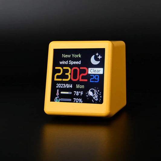 MINI Size Smart WIFI Weather Station Clock for Gaming Desktop Decoration