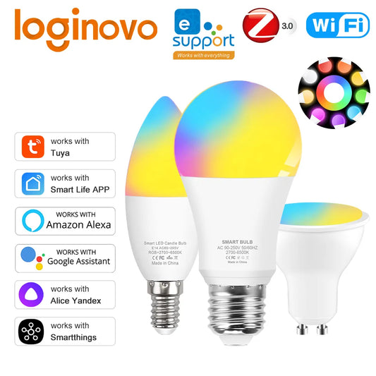 Zigbee Smart LED Light Bulb E27 Wifi RGBCW