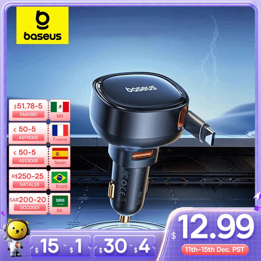 Baseus 2-in-1 Car Charger 30W 25W