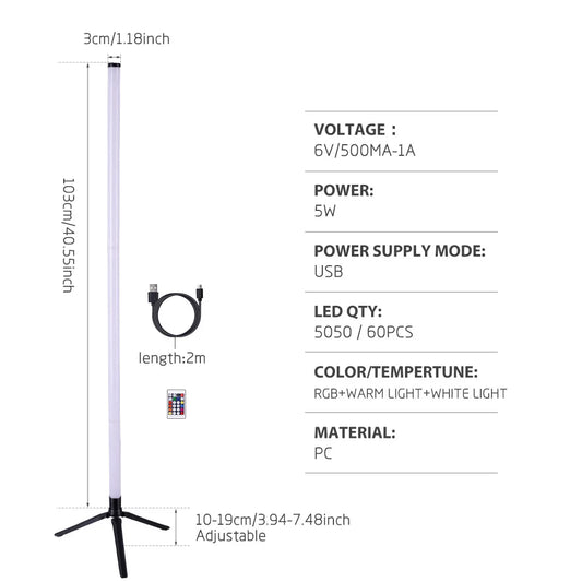 LED Floor Lamp Smart Remote Control Modern Corner Floor